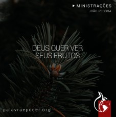Imagem da ministração - Deus quer ver seus frutos